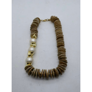 Collar Y01058 Marron claro Acero Inoxidable