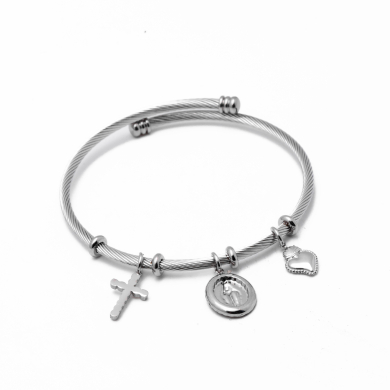 BRAZALETE ZO14421B390 PLATEADO Acero Inoxidable
