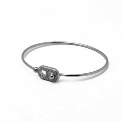 BRAZALETE ZO15227B PLATEADO Acero Inoxidable