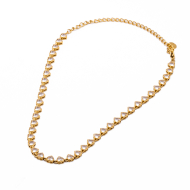 COLLAR ZO10590N DORADO+BLANCO Acero Inoxidable E42
