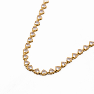 COLLAR ZO10590N DORADO+BLANCO Acero Inoxidable E42
