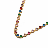 COLLAR ZO10590N DORADO+MULTICOLOR Acero Inoxidable E42