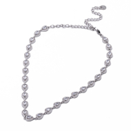 COLLAR ZO13626N PLATEADO+BLANCO Acero Inoxidable E43
