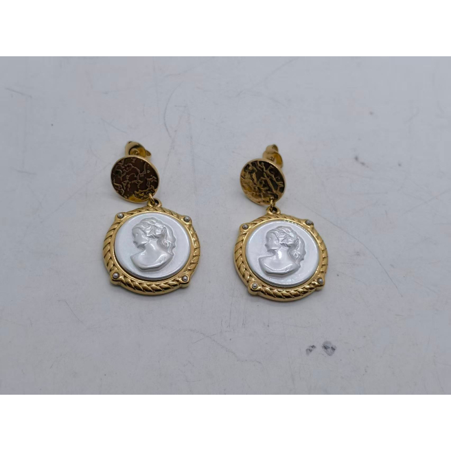 Aretes Y01064 Dorado Acero Inoxidable