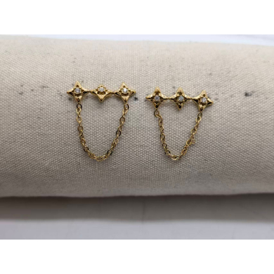 Aretes Y01066 Dorado Acero Inoxidable