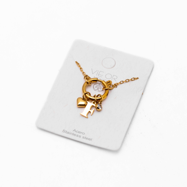COLLAR COCN INICIAL ZO14056N DORADO F Acero Inoxidable E13