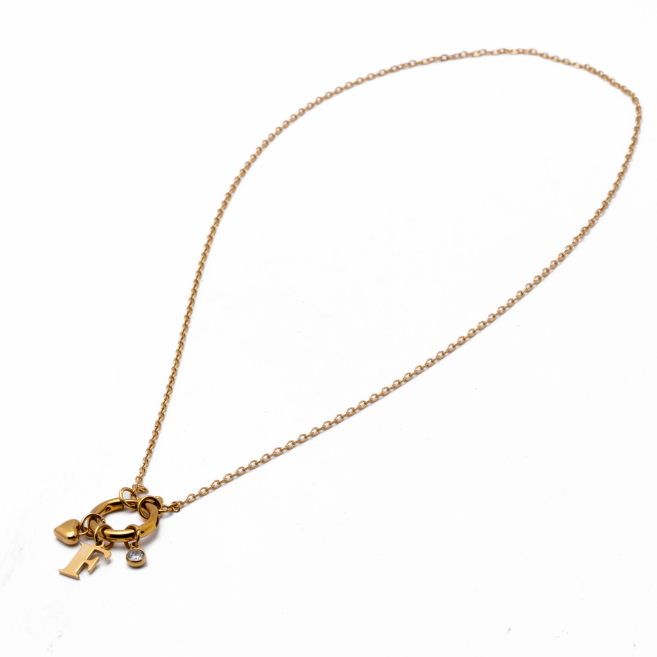 COLLAR COCN INICIAL ZO14056N DORADO F Acero Inoxidable E13