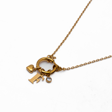 COLLAR COCN INICIAL ZO14056N DORADO F Acero Inoxidable