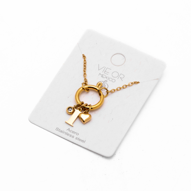 COLLAR COCN INICIAL ZO14056N DORADO I Acero Inoxidable E13
