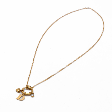 COLLAR COCN INICIAL ZO14056N DORADO D Acero Inoxidable
