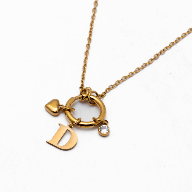 COLLAR COCN INICIAL ZO14056N DORADO D Acero Inoxidable E13