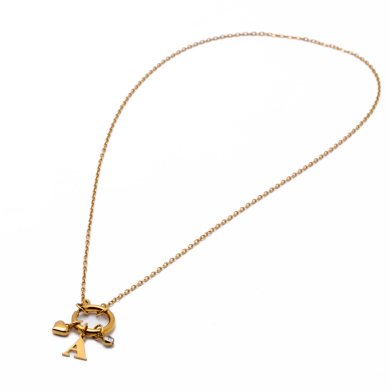 COLLAR COCN INICIAL ZO14056N DORADO A Acero Inoxidable