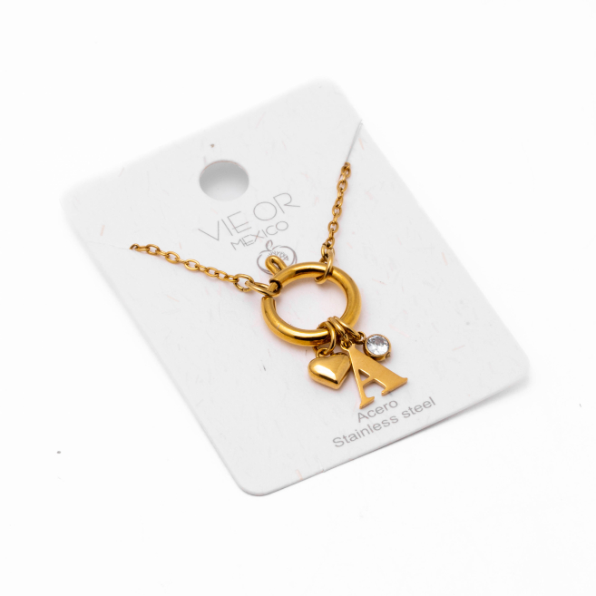COLLAR COCN INICIAL ZO14056N DORADO A Acero Inoxidable E13