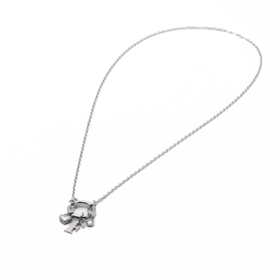 COLLAR COCN INICIAL ZO14056N PLATEADO F Acero Inoxidable