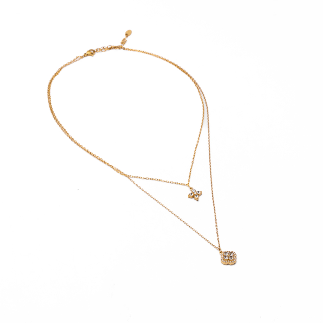 COLLAR ZO15126N DORADO Acero Inoxidable E45
