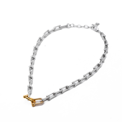 COLLAR ZO13167N BICOLOR Acero Inoxidable