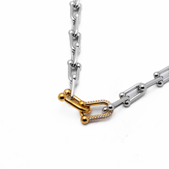 COLLAR ZO13167N BICOLOR Acero Inoxidable 2D56