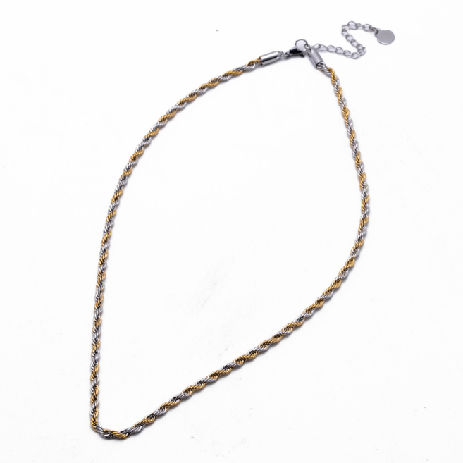 COLLAR ZO12342N BICOLOR Acero Inoxidable 2D26