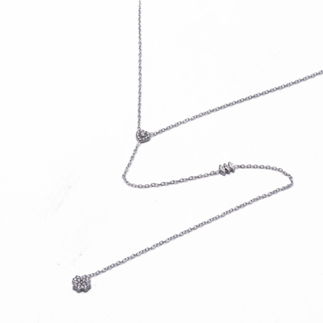 COLLAR ZO14893N PLATEADO Acero Inoxidable 2D23