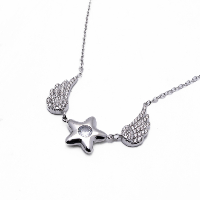 COLLAR ZO13413N PLATEADO Acero Inoxidable 2D17