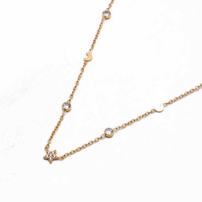 COLLAR ZO11659N DORADO Acero Inoxidable E32