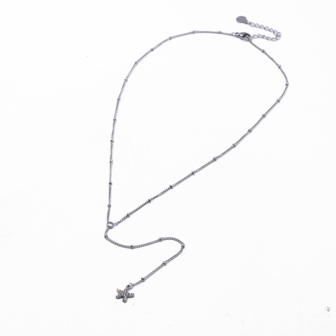 COLLAR ZO14408N250 PLATEADO Acero Inoxidable 2D33