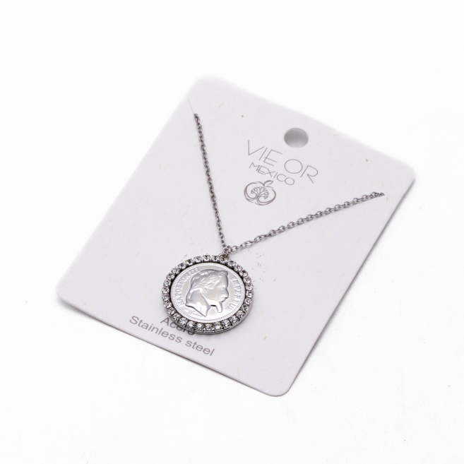 COLLAR ZO13439N PLATEADO Acero Inoxidable E28