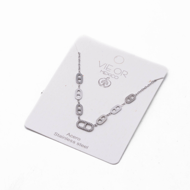 COLLAR ZO13339N PLATEADO Acero Inoxidable E18