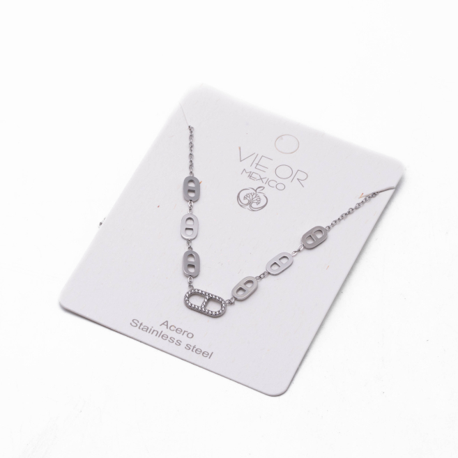 COLLAR ZO13339N PLATEADO Acero Inoxidable E18
