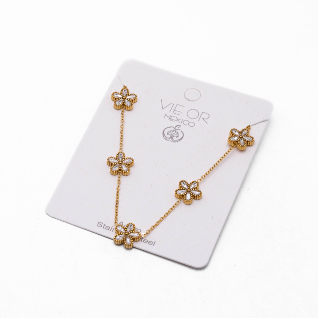 COLLAR ZO12306N DORADO Acero Inoxidable E18
