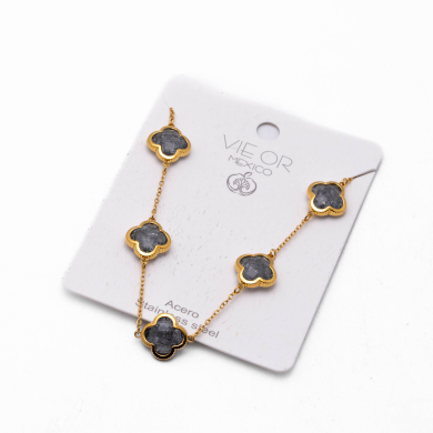 COLLAR ZO13947N DORADO+GRIS Acero Inoxidable E17