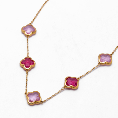 COLLAR ZO13947N DORADO+ROSA Acero Inoxidable E17