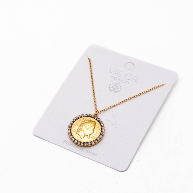 COLLAR ZO13439N DORADO Acero Inoxidable E28