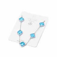 COLLAR ZO13947N PLATEADO+AZULON Acero Inoxidable E17