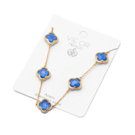 COLLAR ZO13947N DORADO+AZULON Acero Inoxidable E17