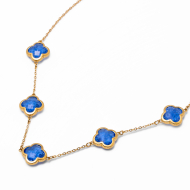 COLLAR ZO13947N DORADO+AZULON Acero Inoxidable E17