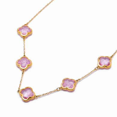 COLLAR ZO13947N DORADO+ROSA Acero Inoxidable E17