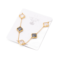 COLLAR ZO13947N DORADO+BLANCO Acero Inoxidable E17