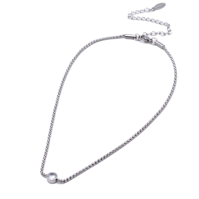 COLLAR ZO13481N PLATEADO Acero Inoxidable 2D22