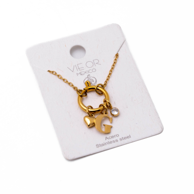 COLLAR COCN INICIAL ZO14056N DORADO G Acero Inoxidable E13