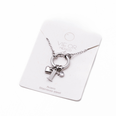 COLLAR COCN INICIAL ZO14056N PLATEADO T Acero Inoxidable E13