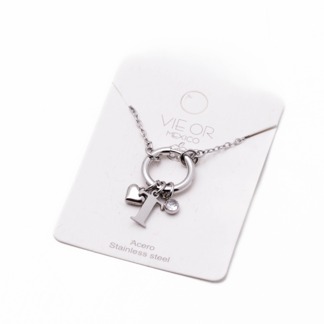 COLLAR COCN INICIAL ZO14056N PLATEADO T Acero Inoxidable E13