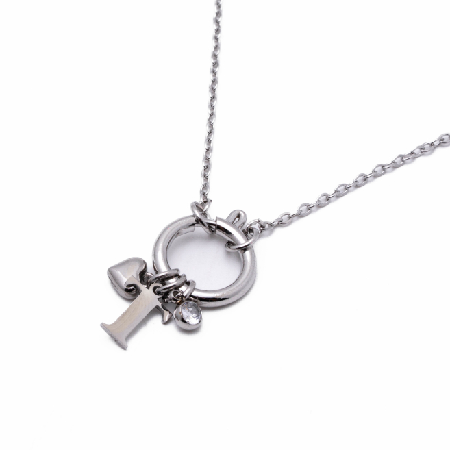 COLLAR COCN INICIAL ZO14056N PLATEADO T Acero Inoxidable E13