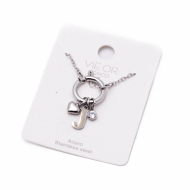 COLLAR COCN INICIAL ZO14056N PLATEADO J Acero Inoxidable E13
