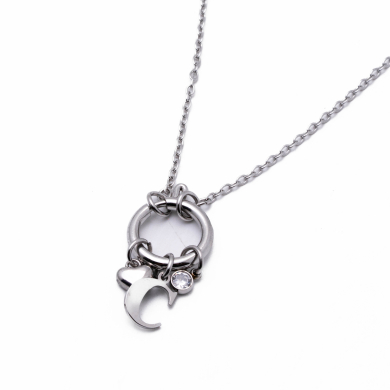 COLLAR COCN INICIAL ZO14056N PLATEADO C Acero Inoxidable E13