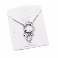 COLLAR COCN INICIAL ZO14056N PLATEADO Q Acero Inoxidable E13