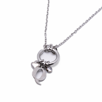 COLLAR COCN INICIAL ZO14056N PLATEADO Q Acero Inoxidable E13