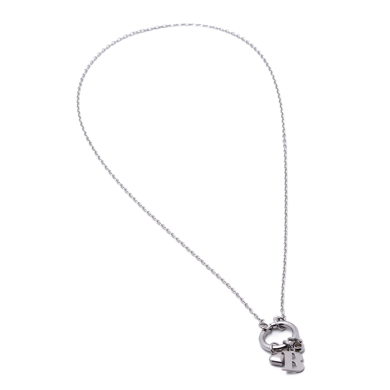 COLLAR COCN INICIAL ZO14056N PLATEADO B Acero Inoxidable E13