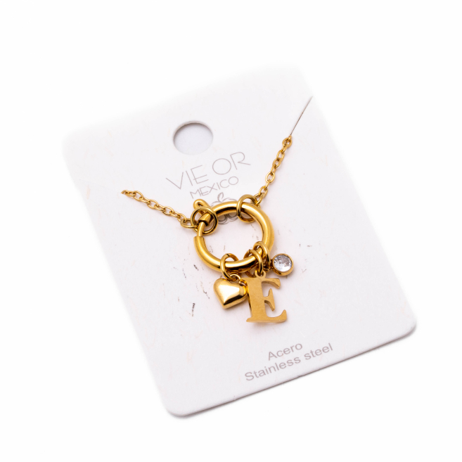 COLLAR COCN INICIAL ZO14056N DORADO E Acero Inoxidable E13 E13