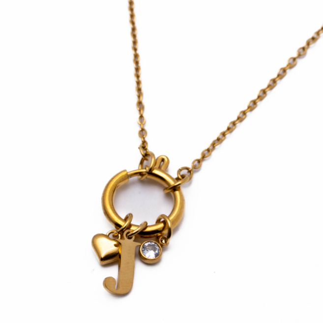 COLLAR COCN INICIAL ZO14056N DORADO J Acero Inoxidable E13